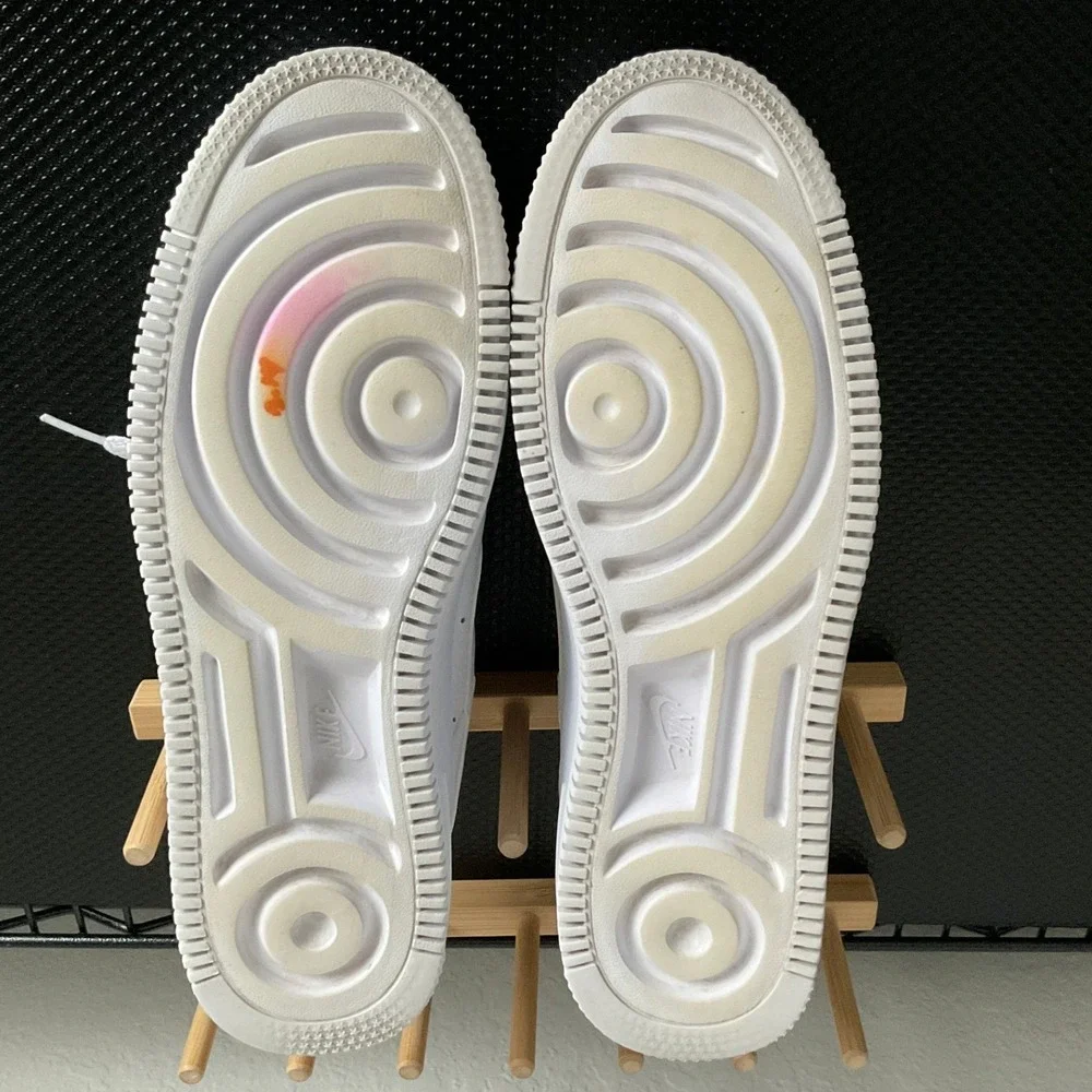 Nike Air Force 1 Sage Low Triple White Women 9.5 Platform Sneakers AR5339-100